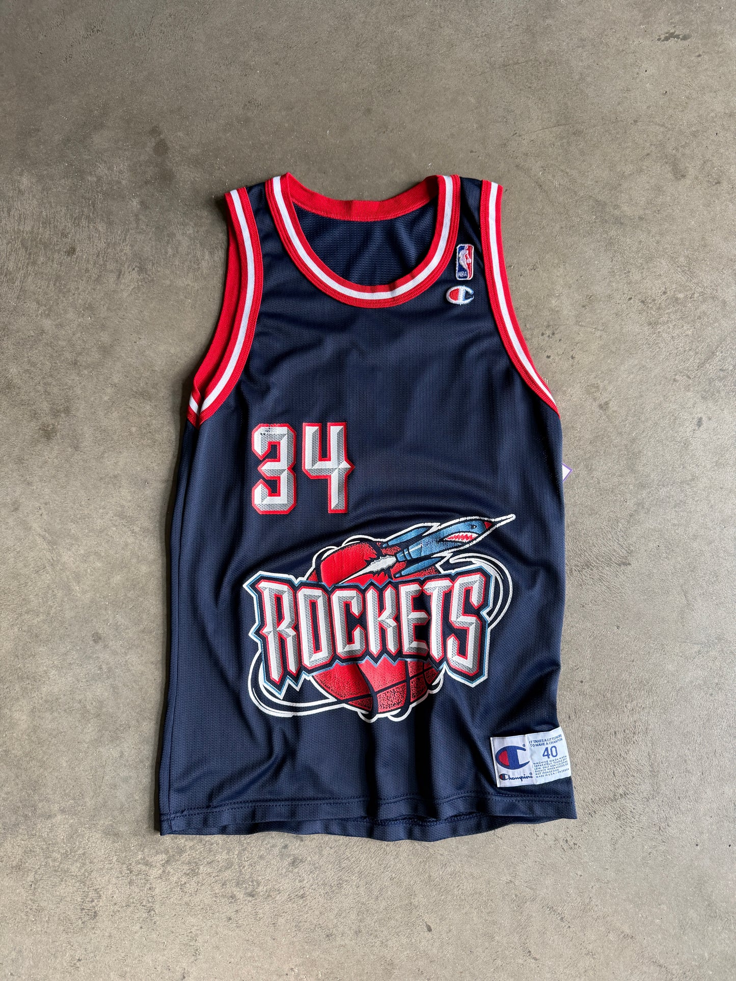 (M) Rockets Olajuwon Jersey
