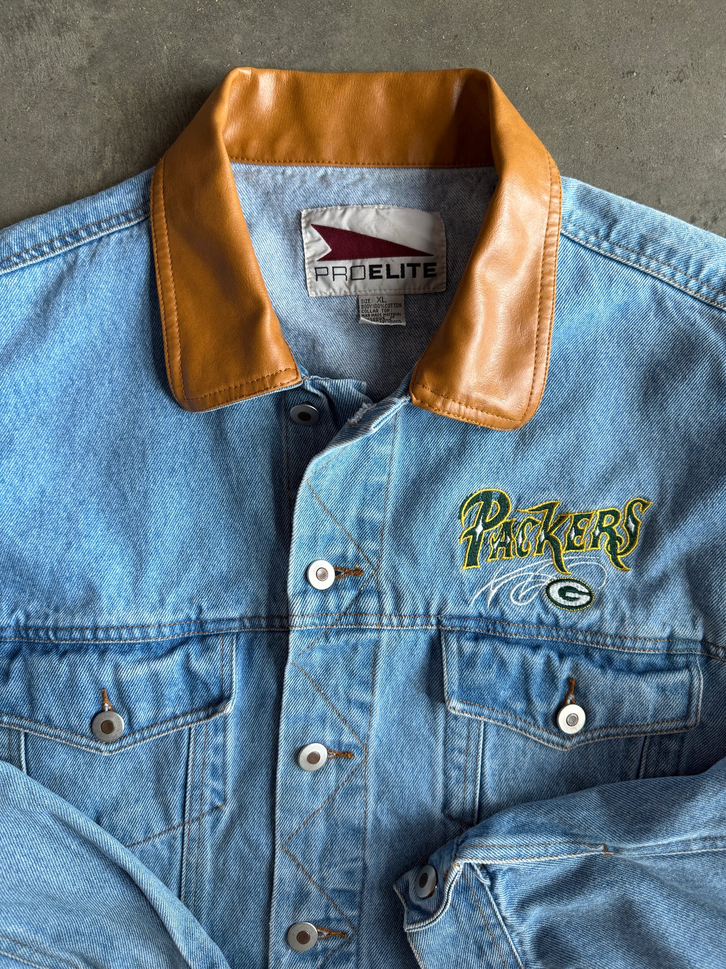 (XL) Green Bay Packers Denim Jacket