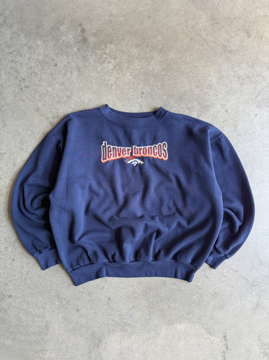 (L) Denver Broncos Logo Athletic Crew