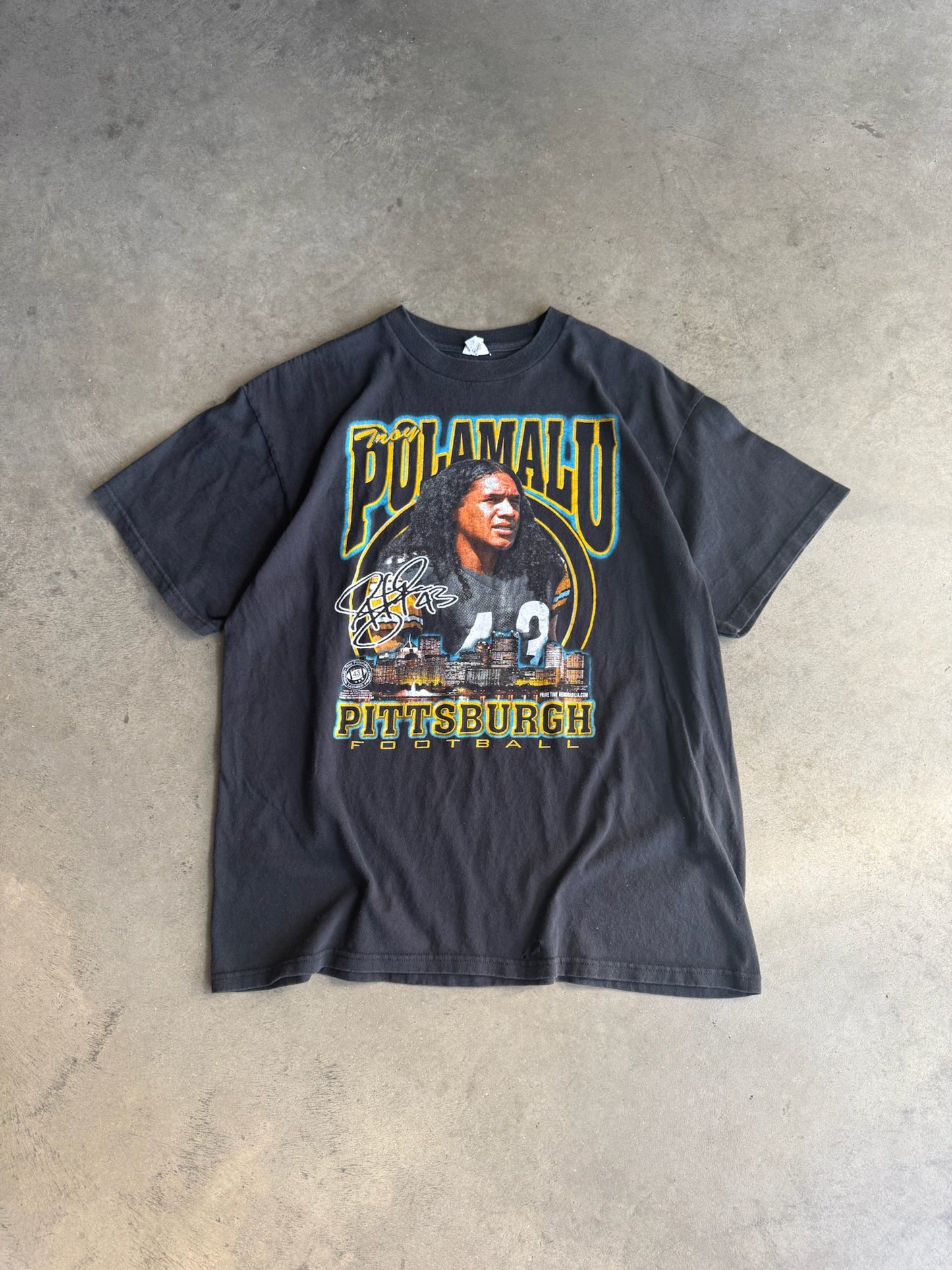 (XL) Pittsburgh Steelers Troy Polamalu Tee