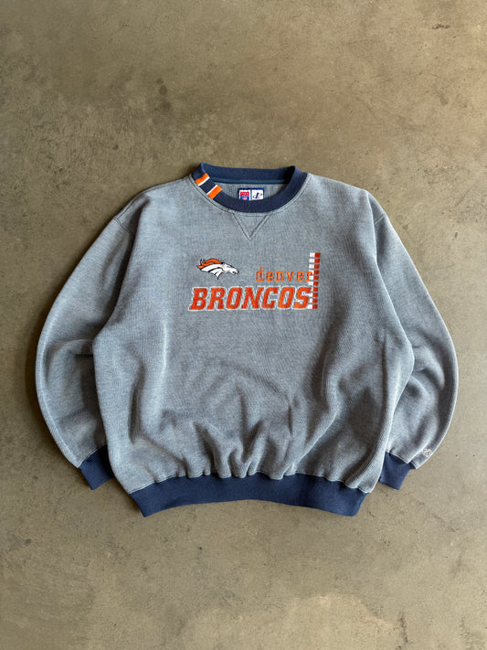 (XXL) Denver Broncos Logo Athletic Crew