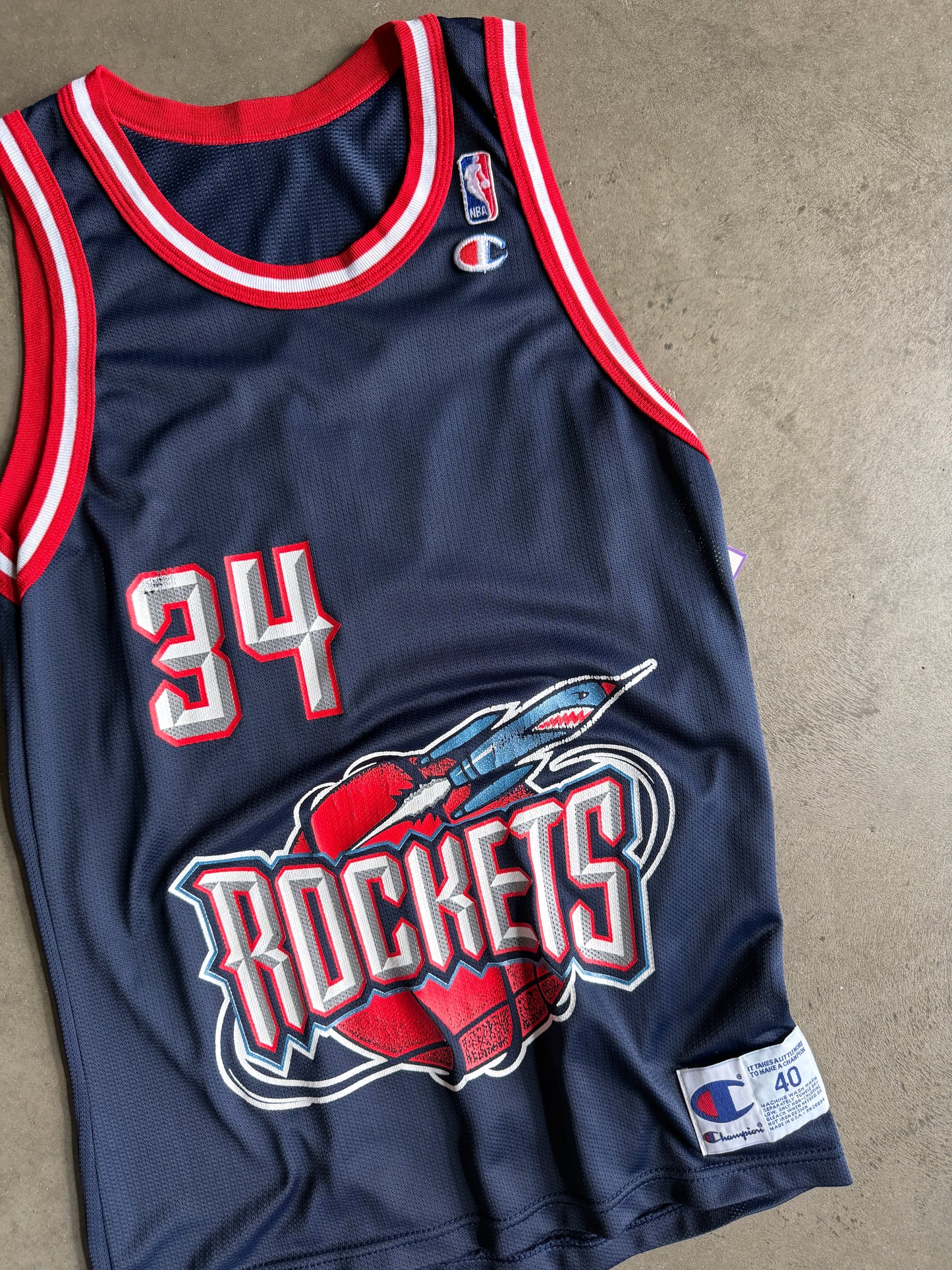 (M) Rockets Olajuwon Jersey