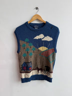 (M) Woolrich Horse Prairie Scene Sweater Vest
