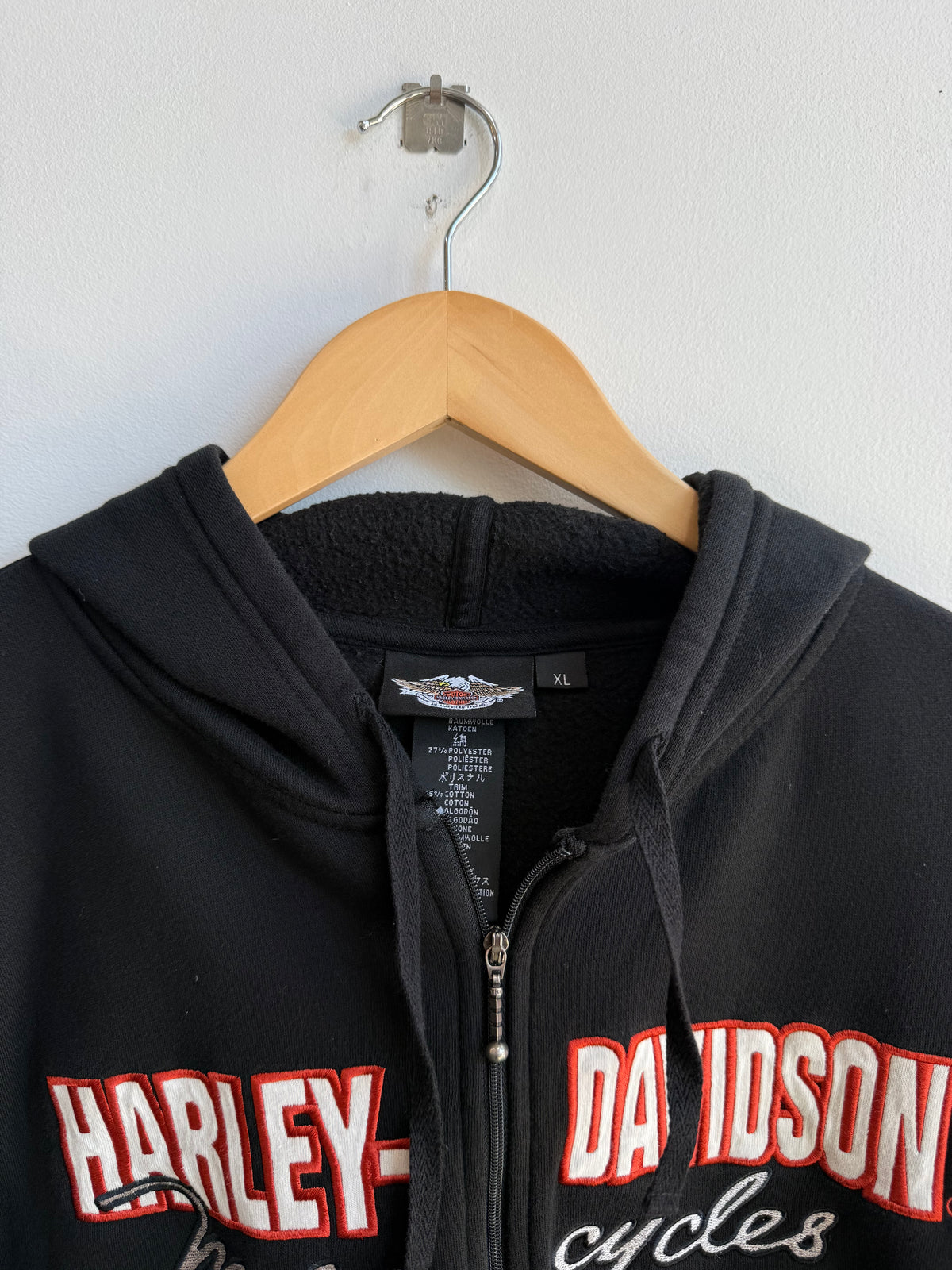 (XL) Ladies Harley Davidson Zip Up Hoodie