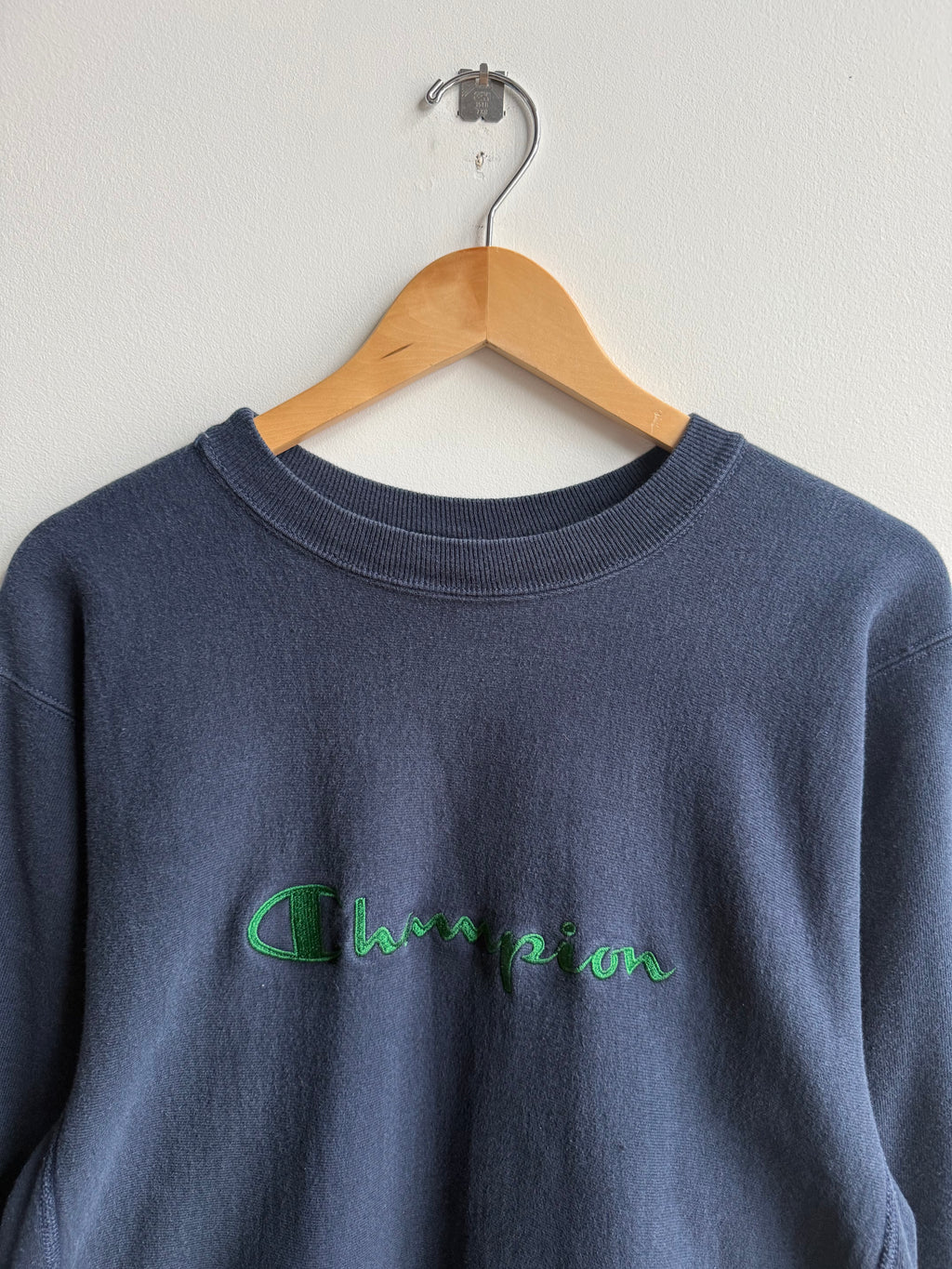 (L) Navy Champion Reverse Weave Crew