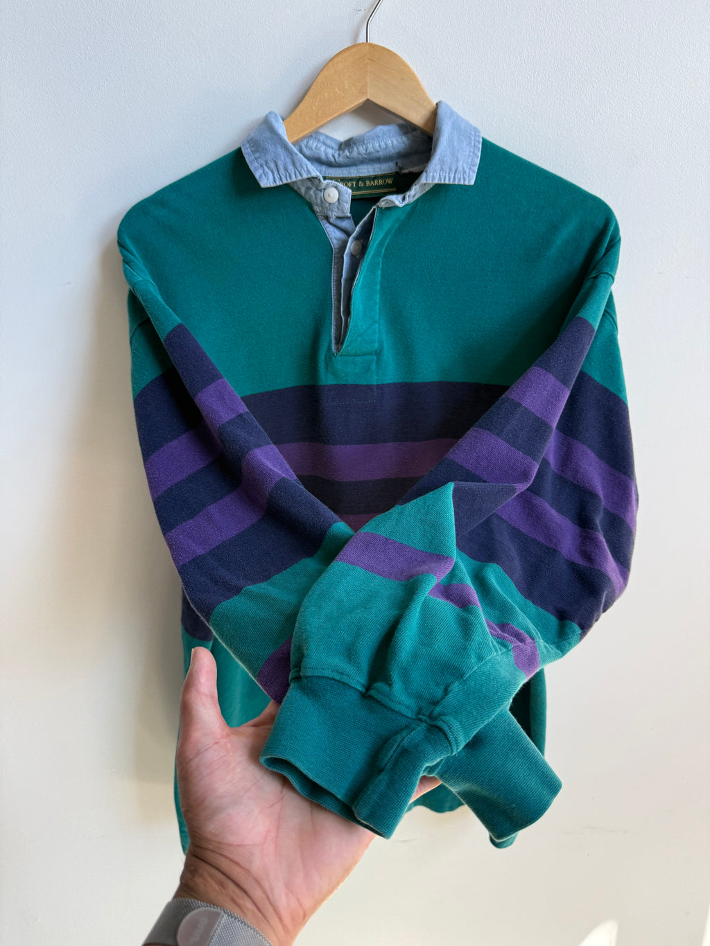 (L) Striped Rugby Longsleeve