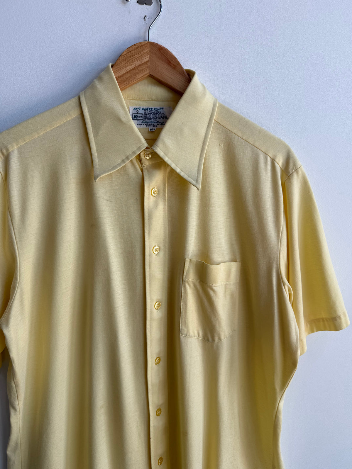 (L) K Mart Knit Dress Shirt
