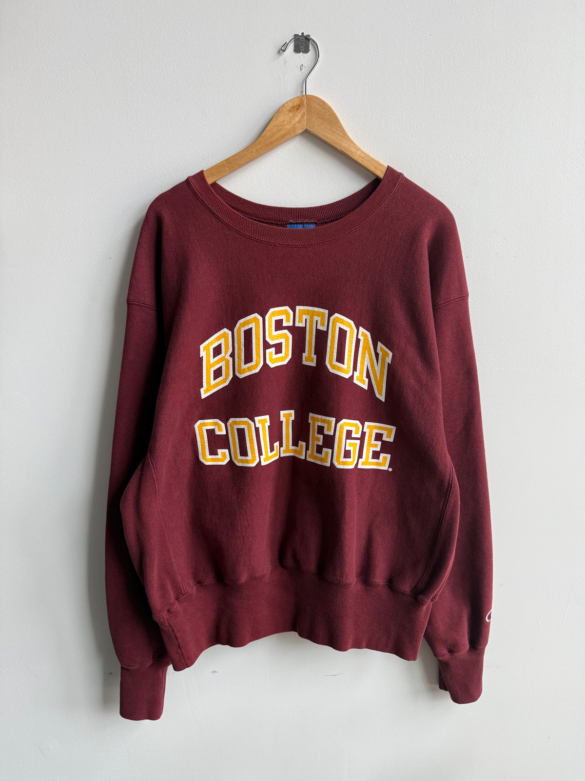 (L) Boston College Reverse Weave Crew