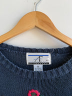(M) Accordeon Flower Sweater