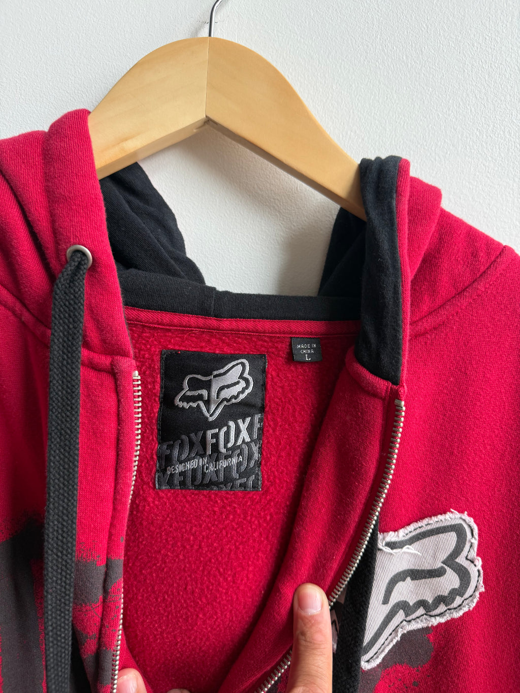 (L) Fox Racing Zip Up Hoodie