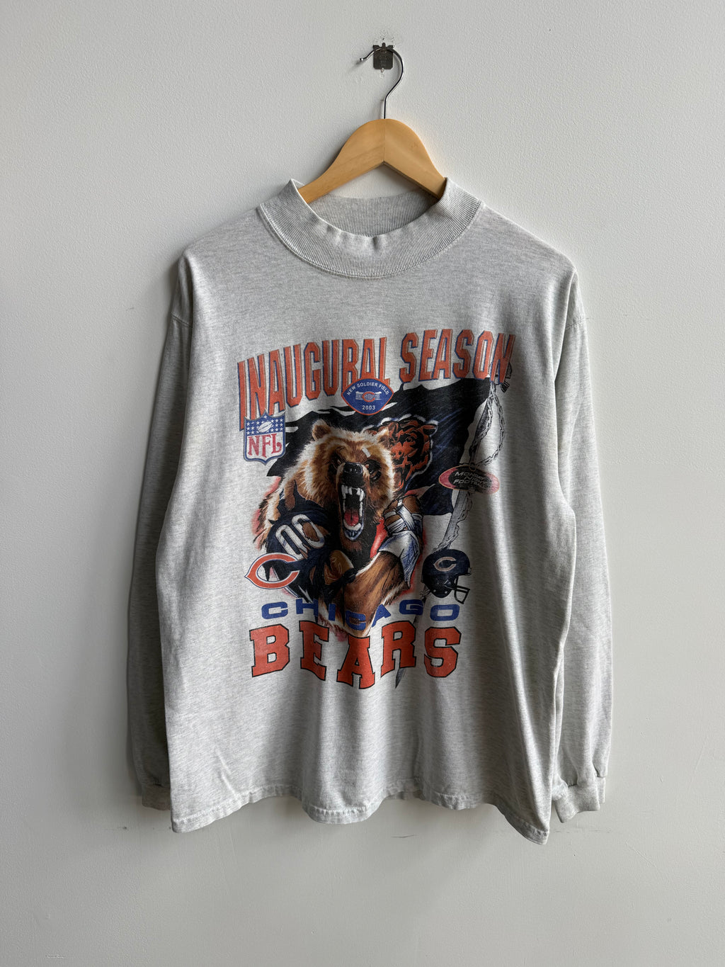 (L) Chicago Bears Mock Neck Tee