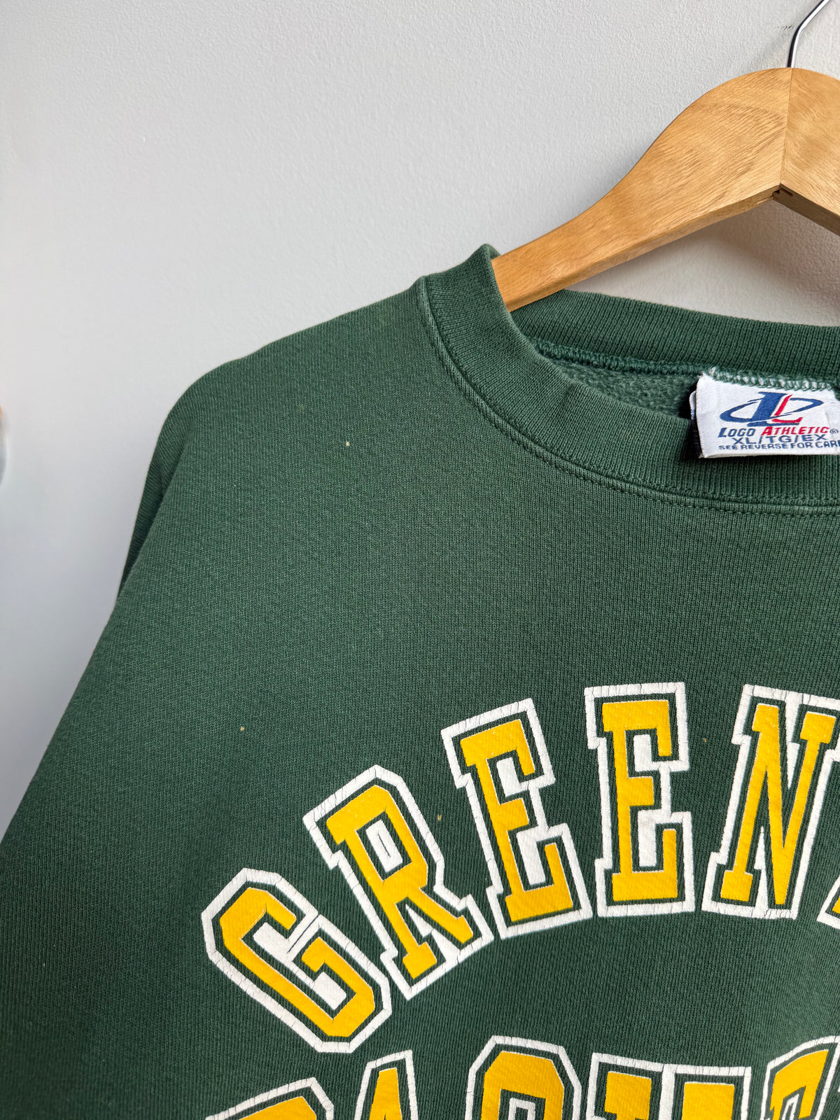 (XL) Green Bay Packers Logo Athletic Crew