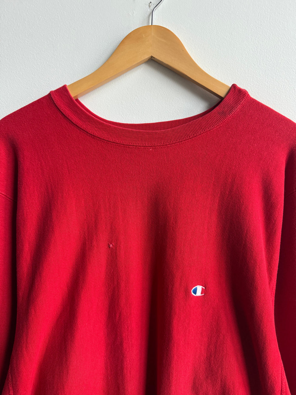 (XL) Red Champion Reverse Weave Crew
