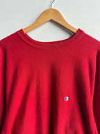 (XL) Red Champion Reverse Weave Crew
