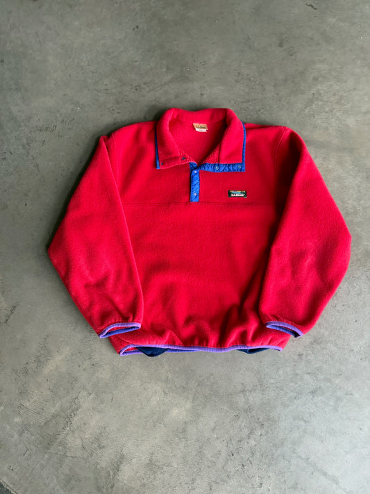 (L) LL Bean Fleece Pullover