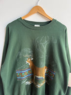 (XL) Deer Print Crew