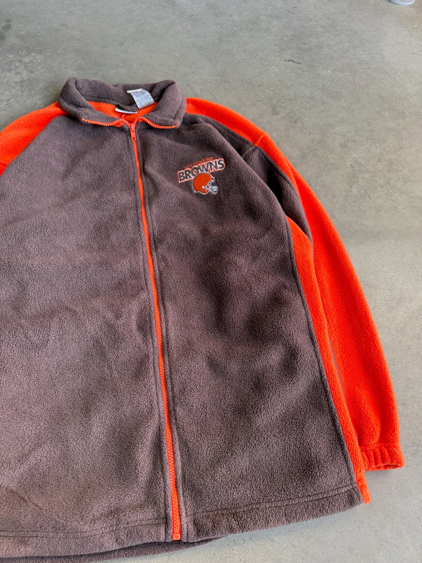 (L) Cleveland Browns Fleece Zip Up
