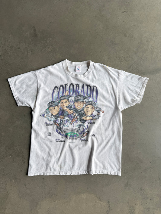 (XL) Colorado Rockies Caricature Tee