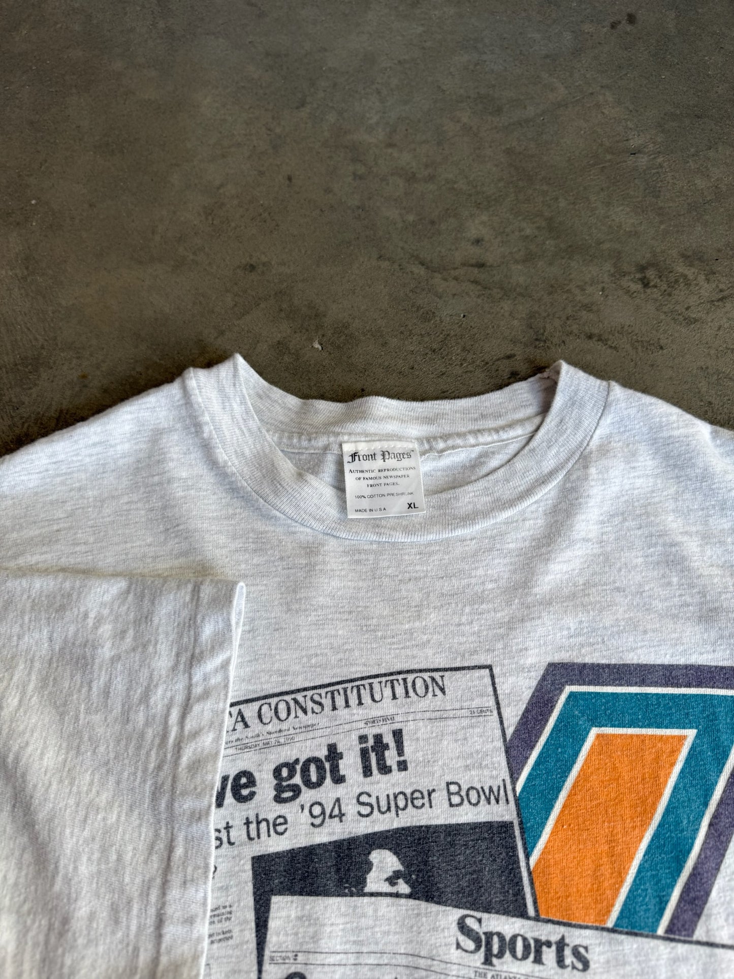 (XL) Super Bowl XXVIII Newspaper Tee