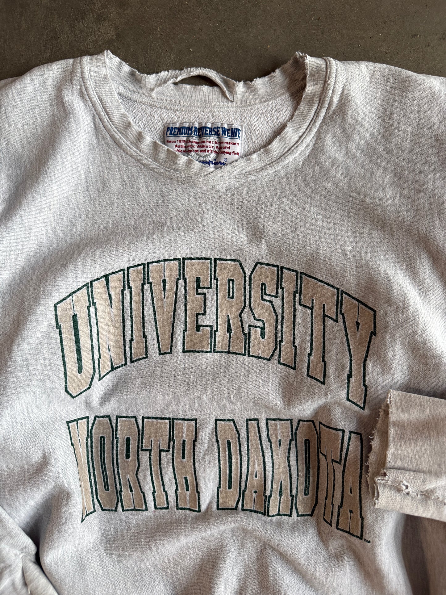 (XL) North Dakota Champion Reverse Weave Crew