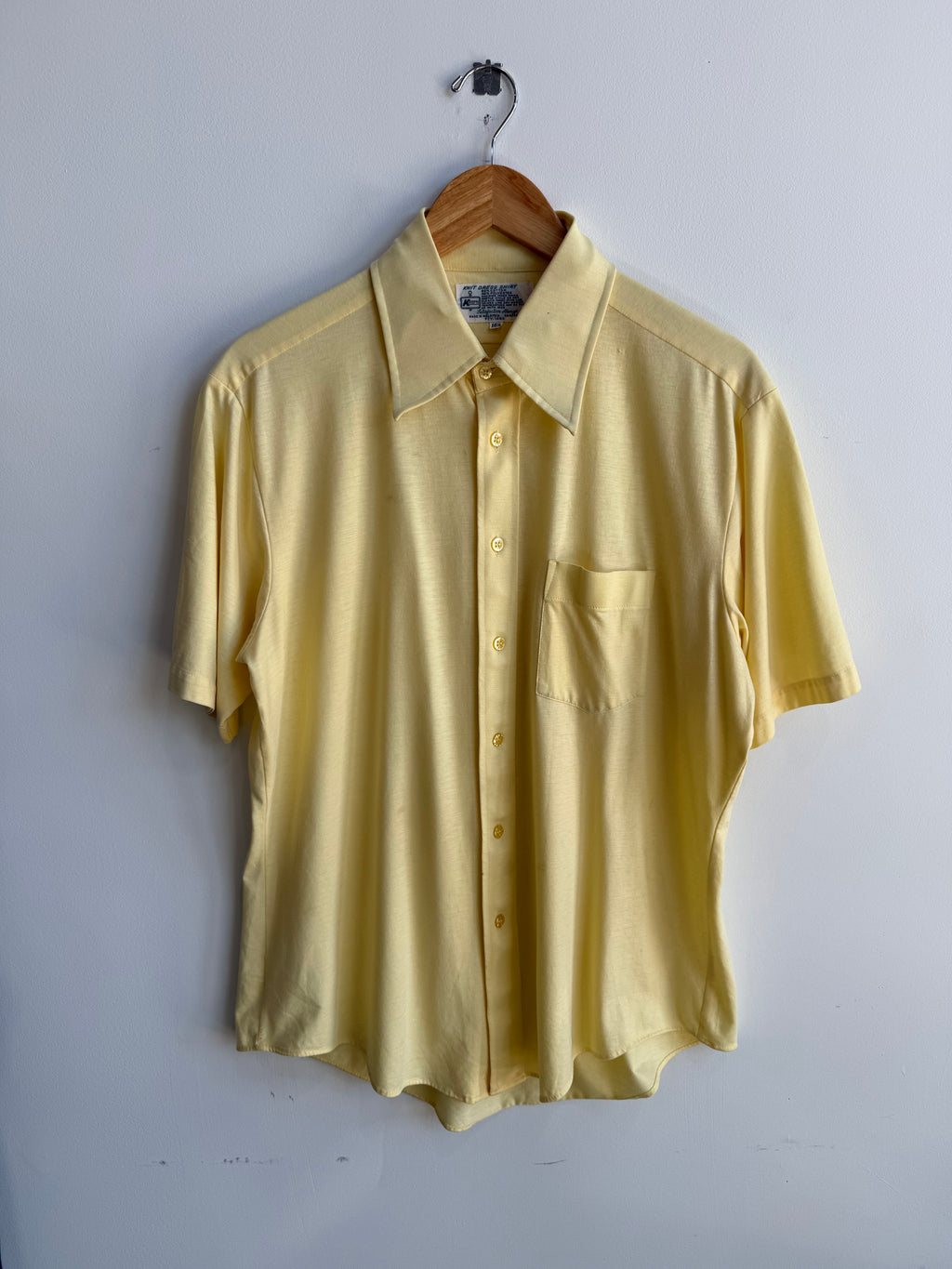 (L) K Mart Knit Dress Shirt