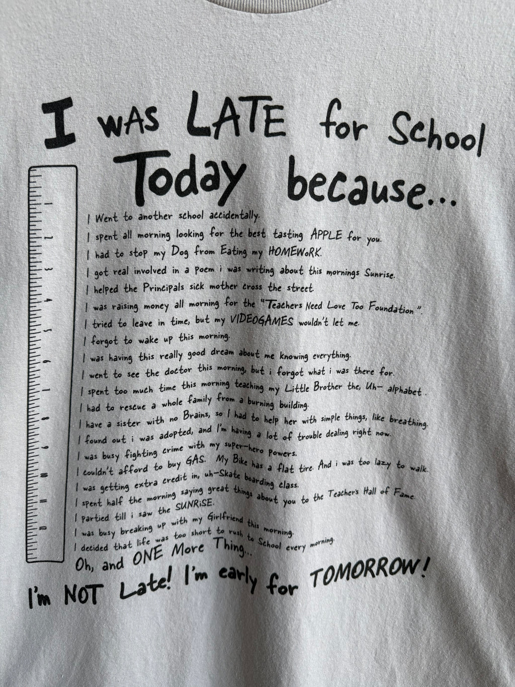 (L) Late for School Tee
