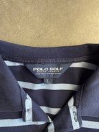 (L) Polo Blue Striped Shirt