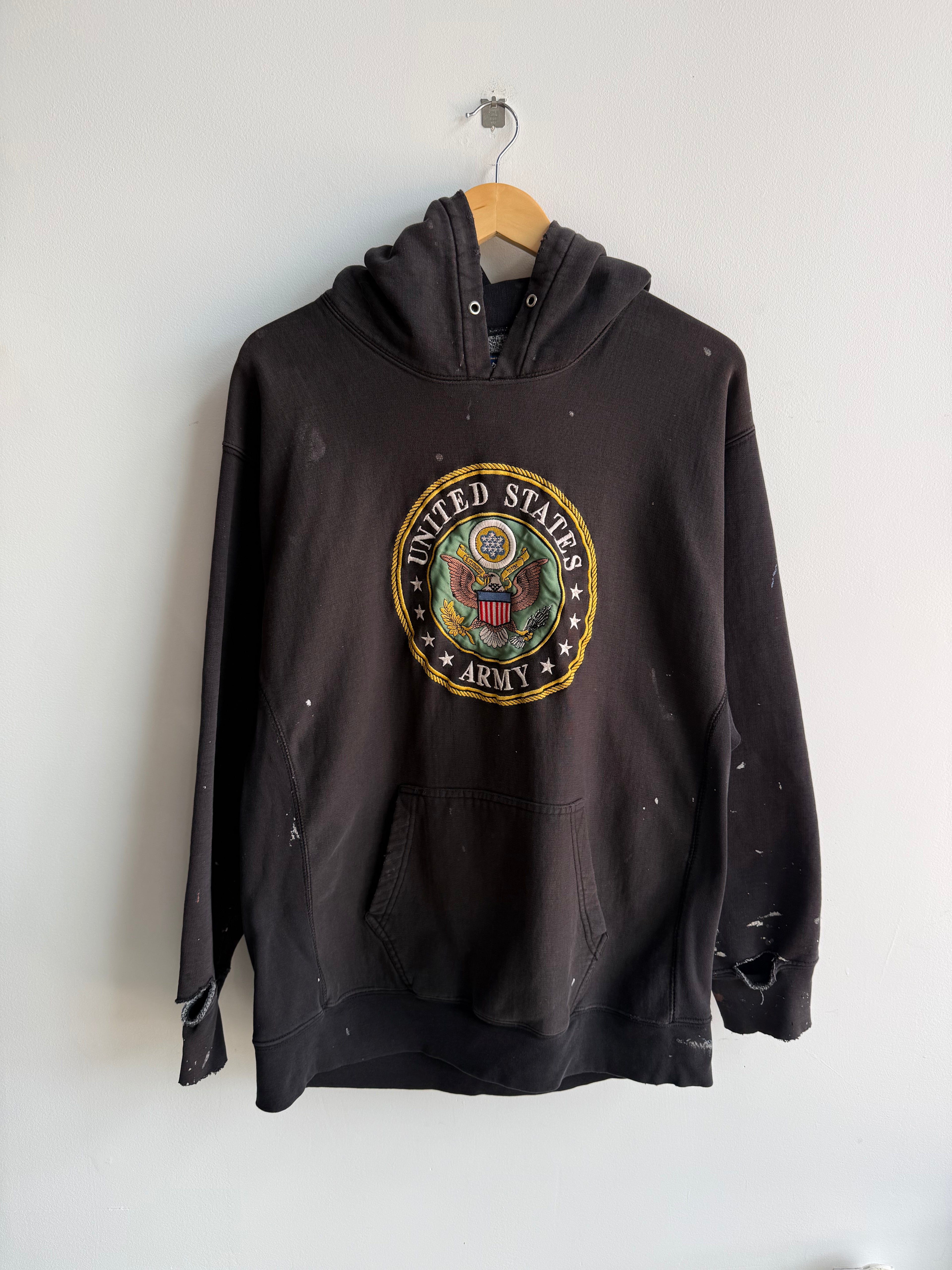 (XL) United States Army Distressed Hoodie