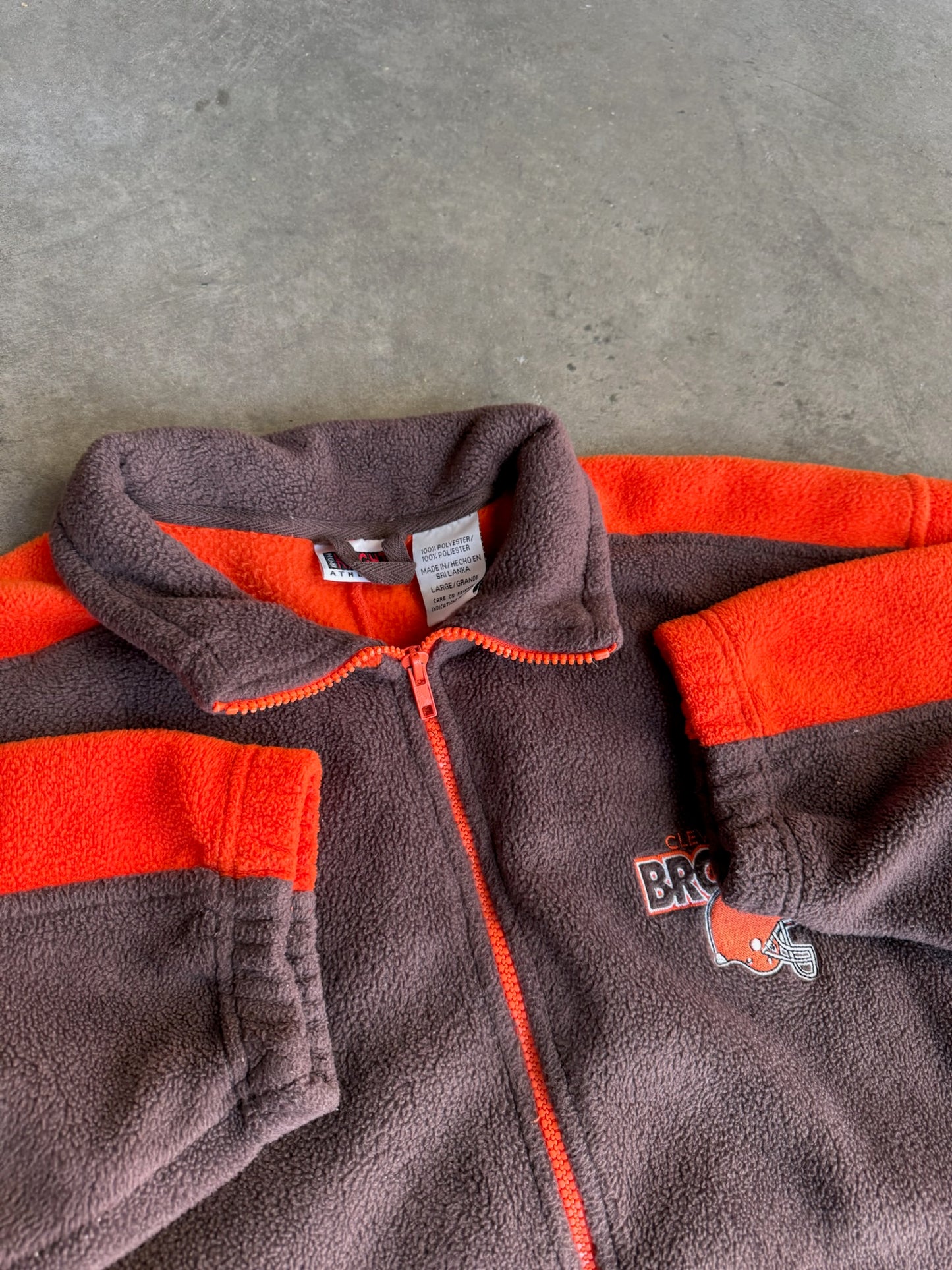 (L) Cleveland Browns Fleece Zip Up