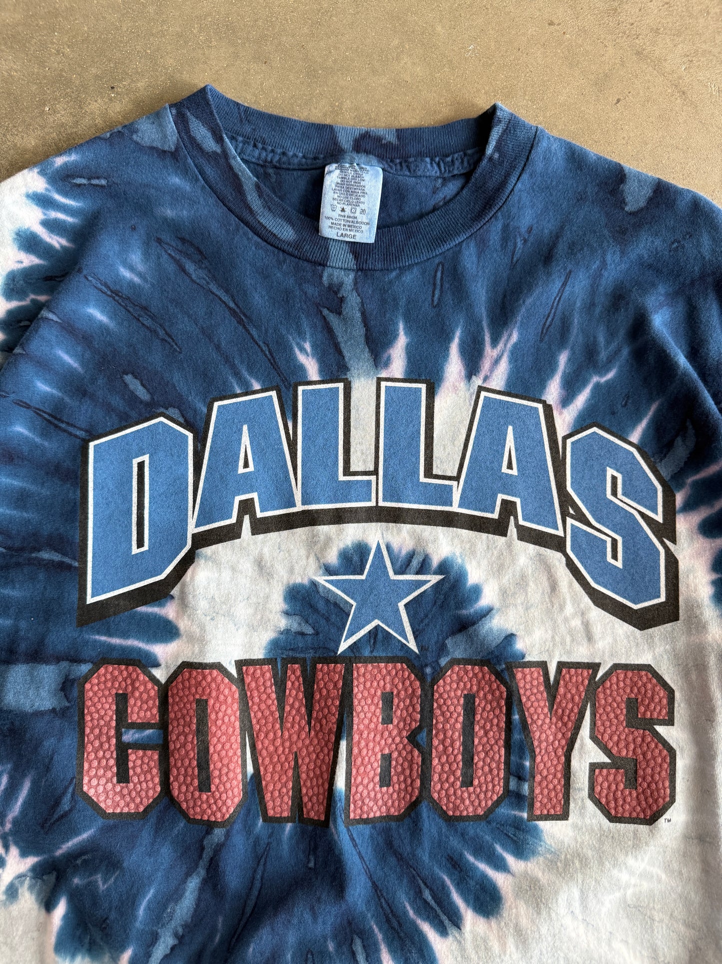 (L) Dallas Cowboys Tie Dye Tee