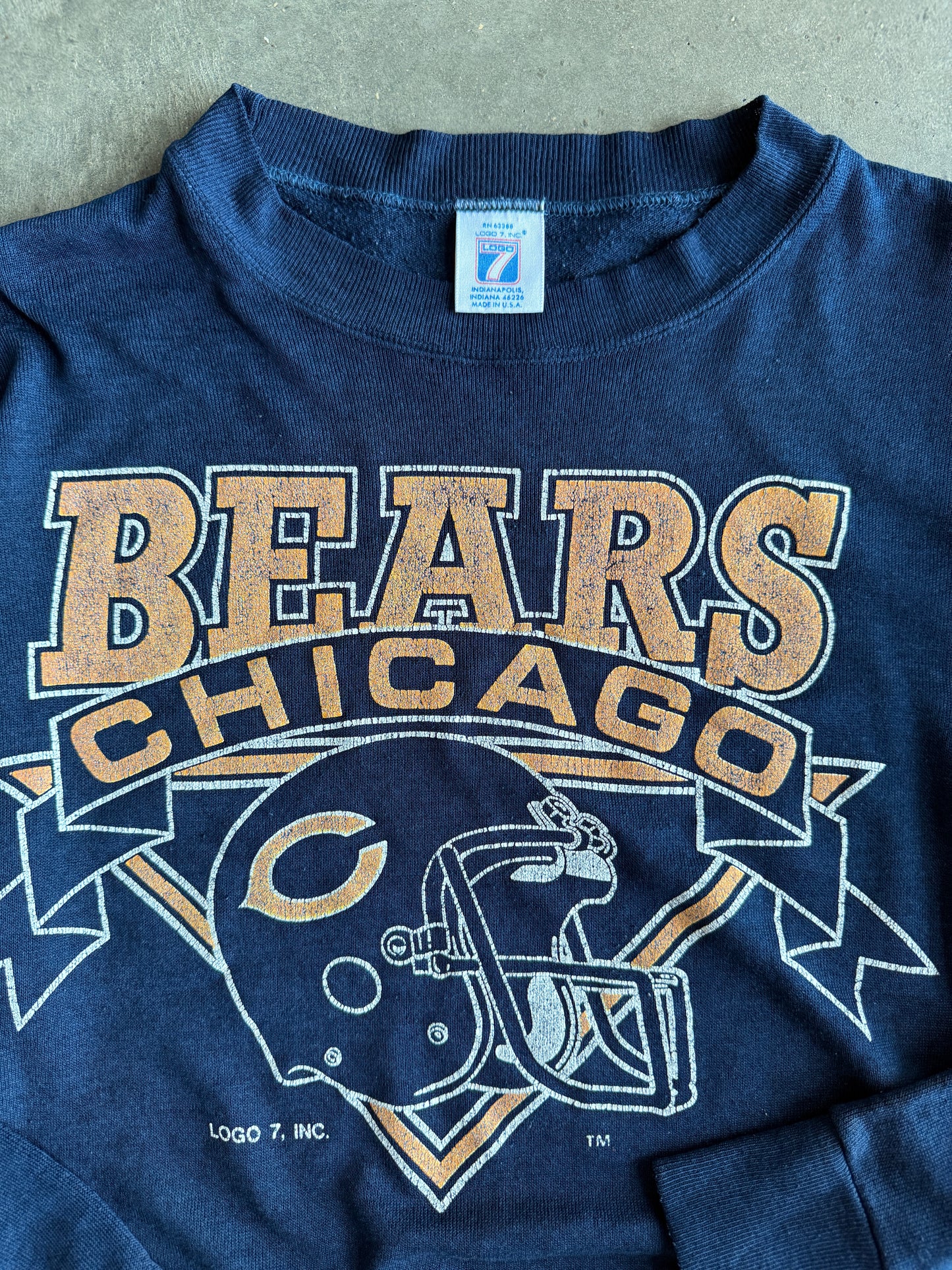 (L) Chicago Bears Logo 7 Thin Crew