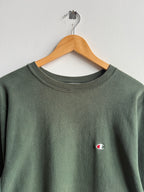 (L) Green Champion Reverse Weave Crew