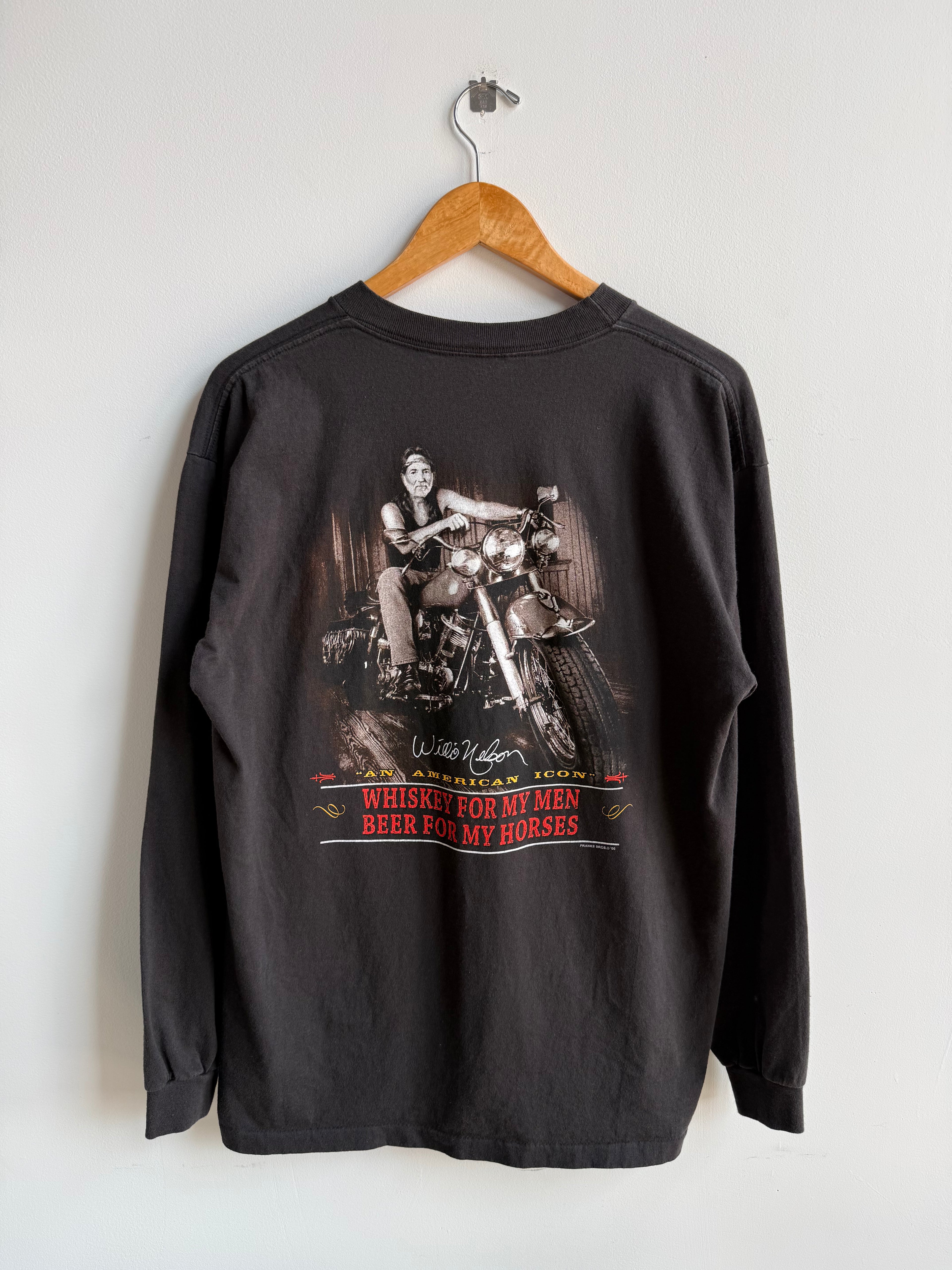 (L) Willie Nelson Harley Tee