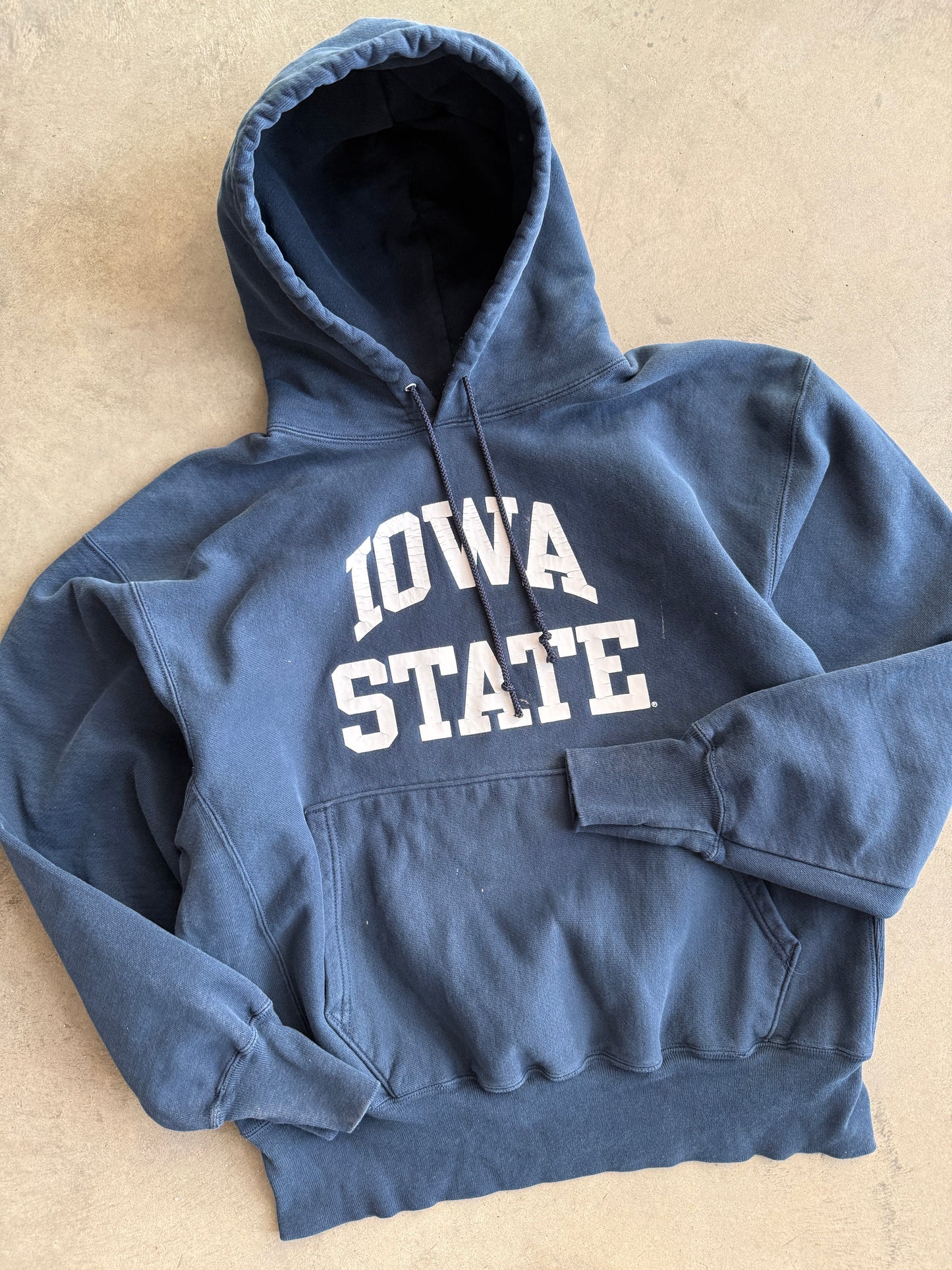 (XL) Iowa State Navy Reverse Weave Hoodie