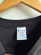 (XL) Black Champion Reverse Weave Crew
