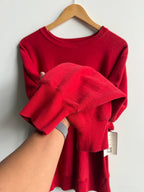 (XL) Red Champion Reverse Weave Crew