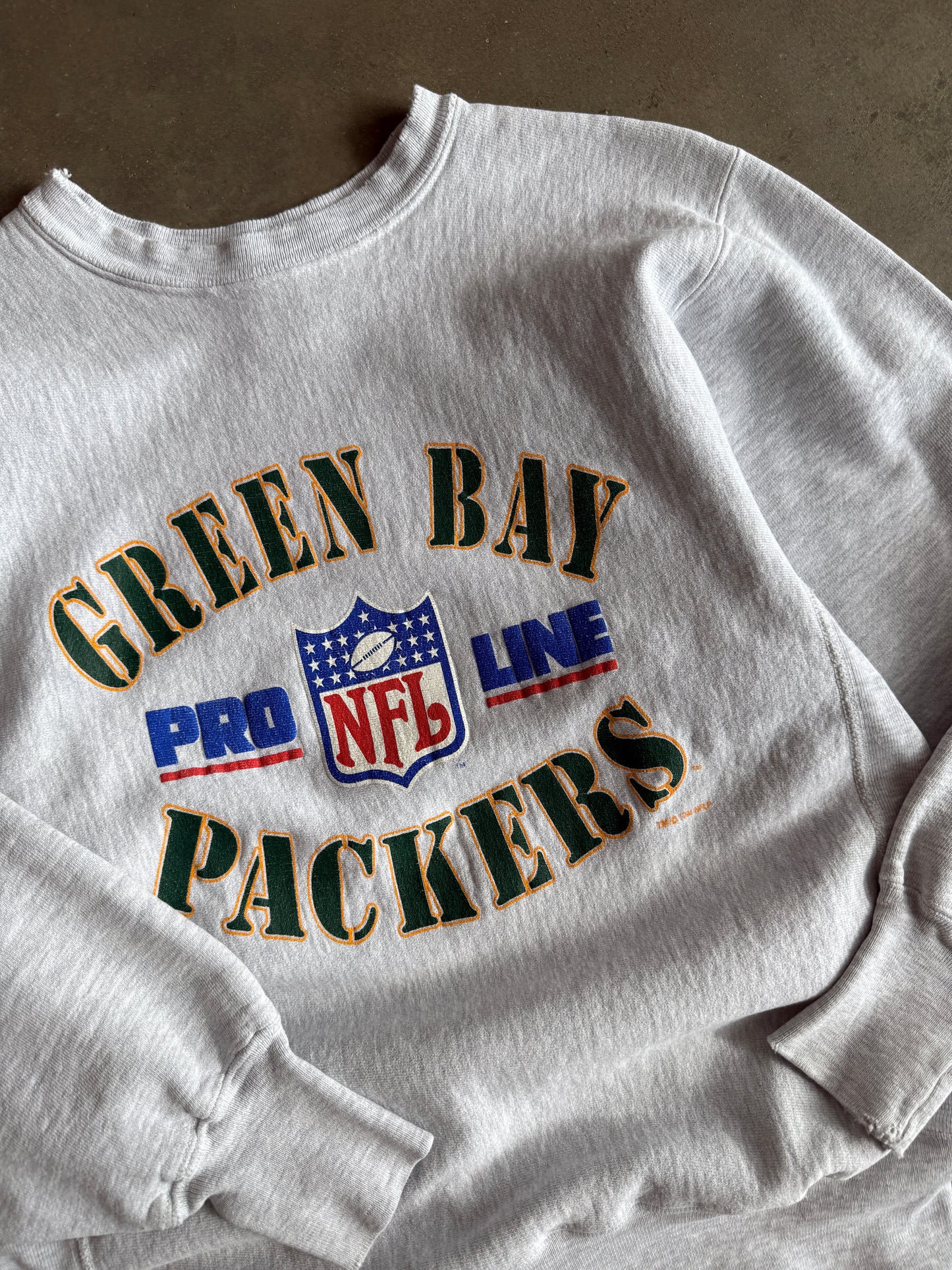 (L) Green Bay Packers Reverse Weave Crew
