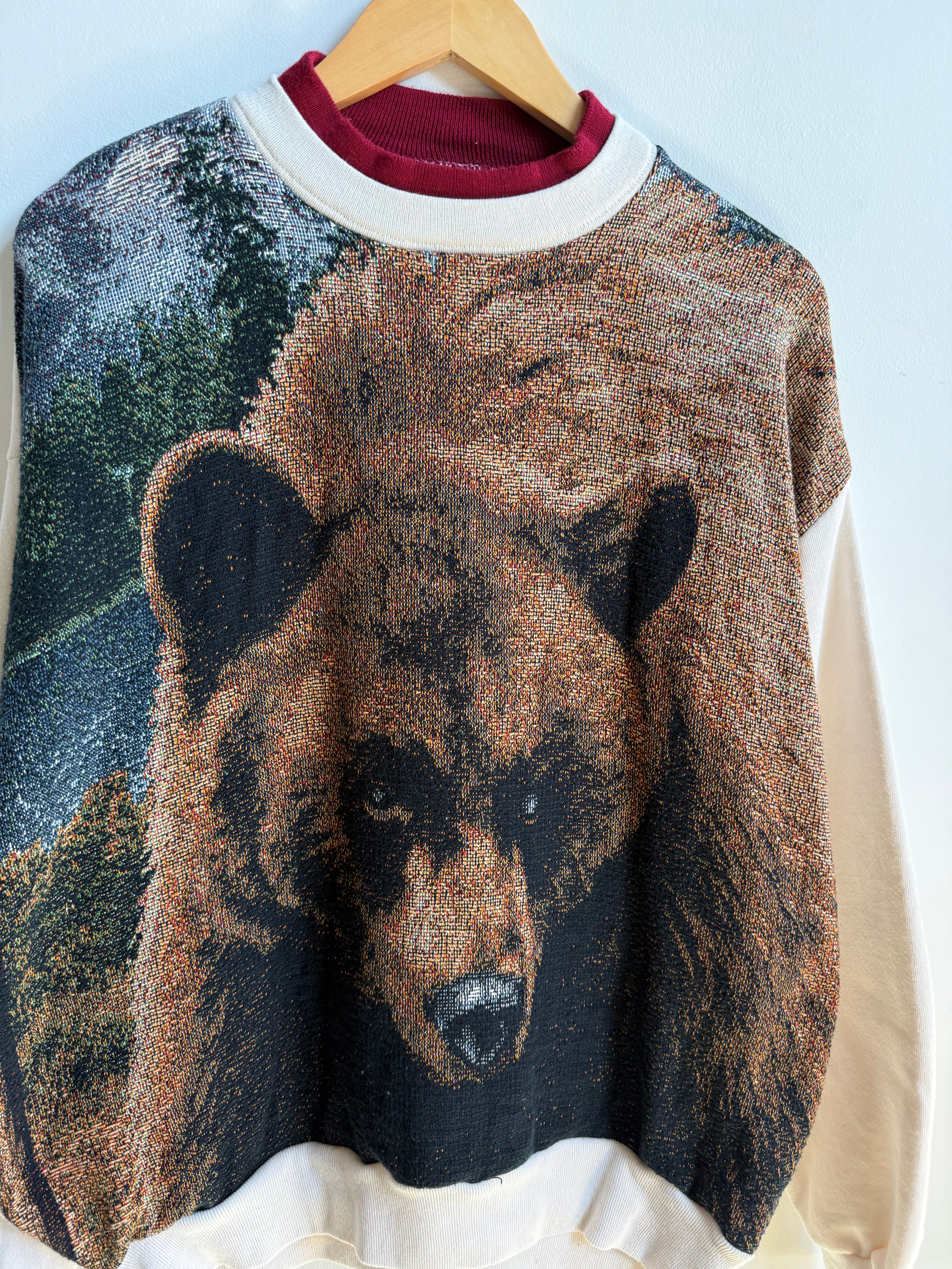 (XL) Bear All Over Print Crew