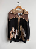 (XL) Dog Cardigan Knit Sweater