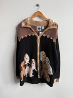 (XL) Dog Cardigan Knit Sweater