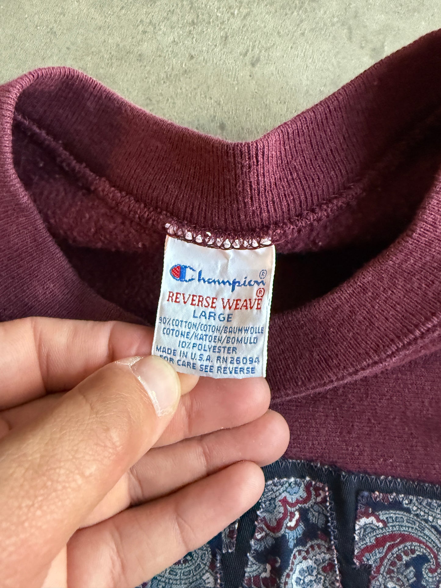 (L) Iowa Mom Champion Reverse Weave Crew