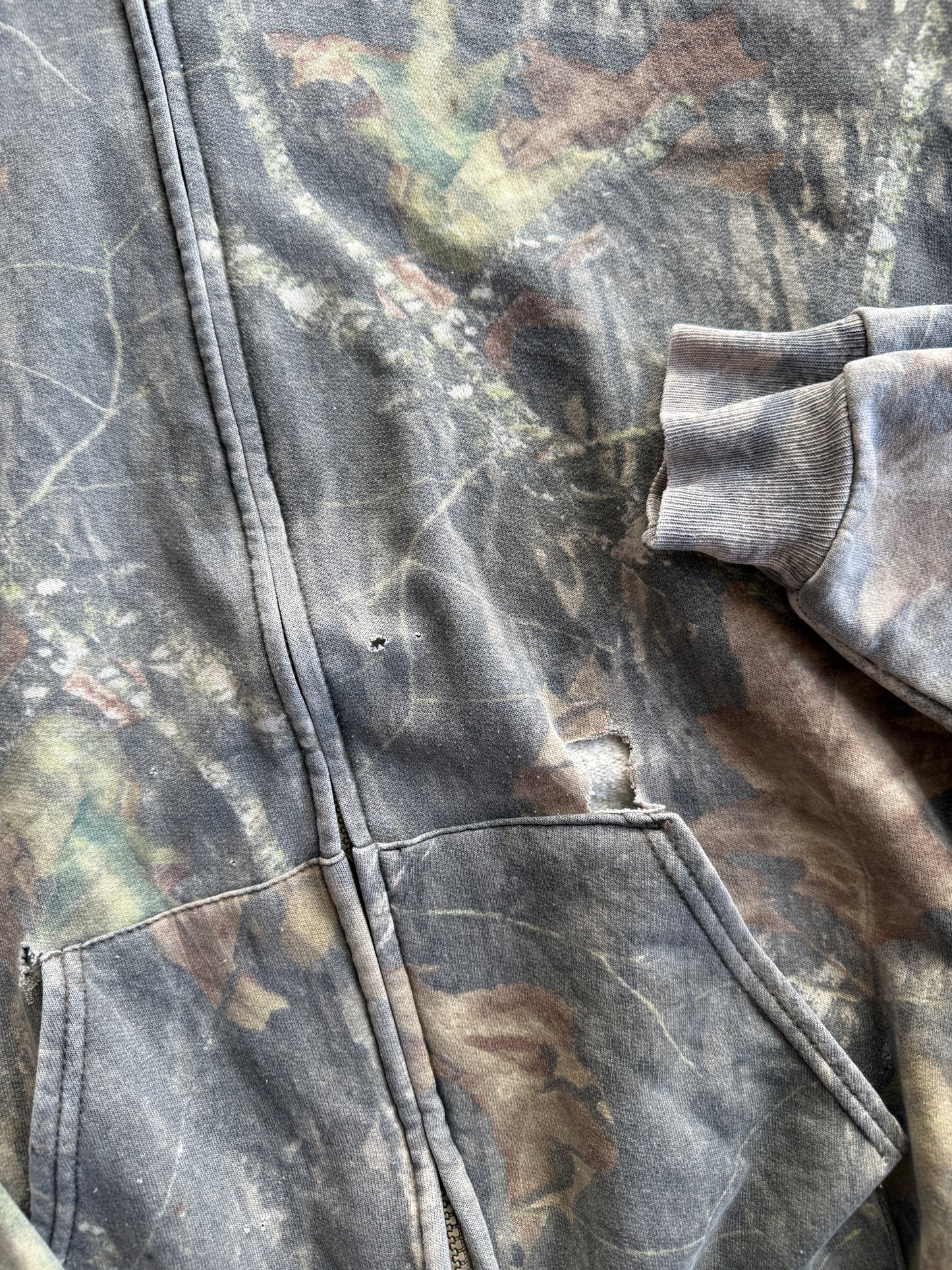 (XXL) Camo Zip Up Hoodie