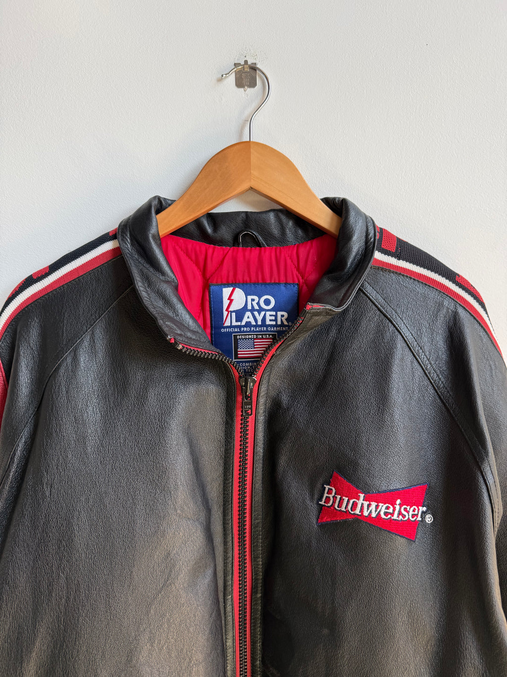 (L) Budweiser Leather Jacket