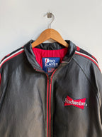 (L) Budweiser Leather Jacket