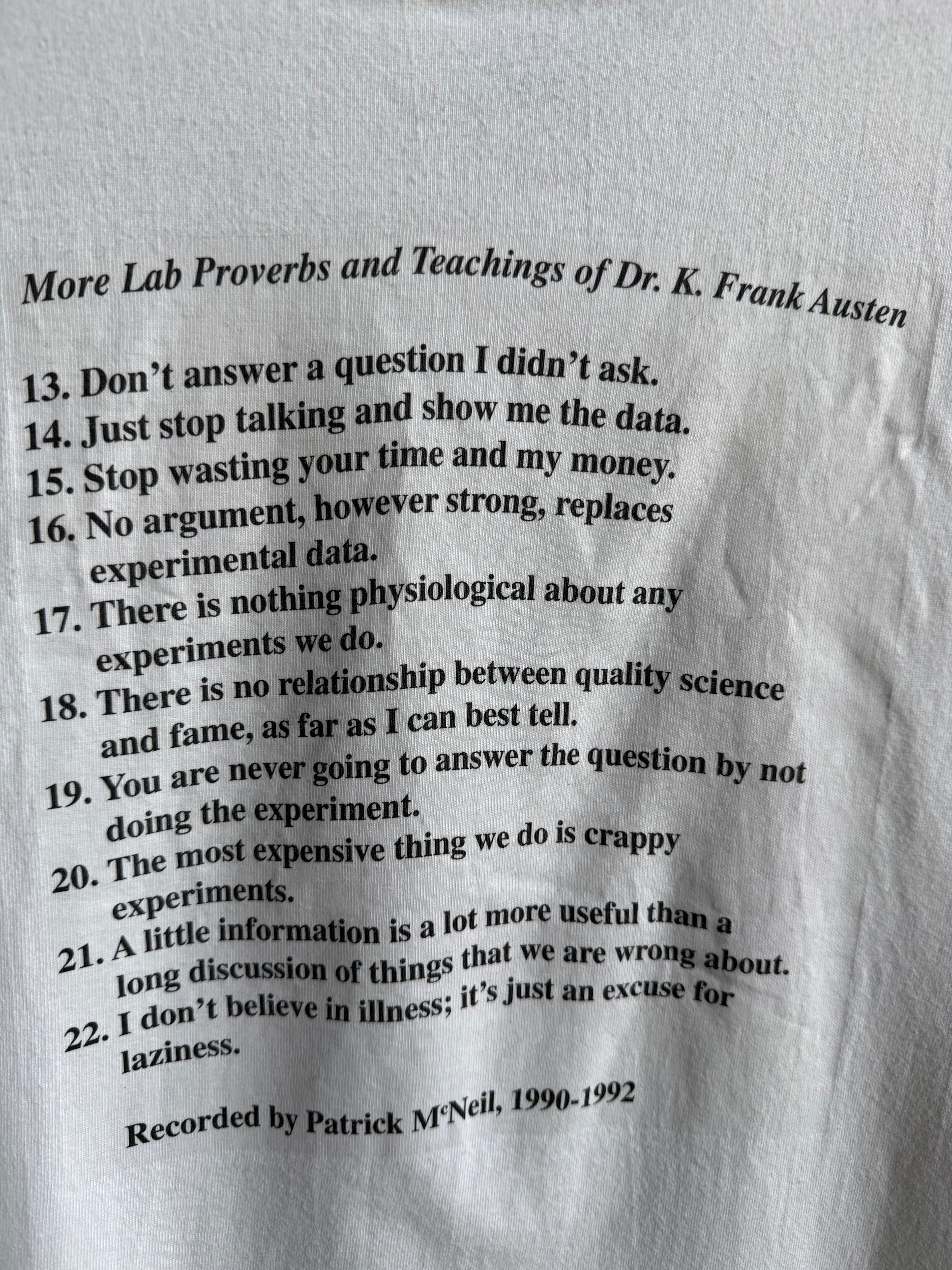 (L) Lab Proverbs Tee
