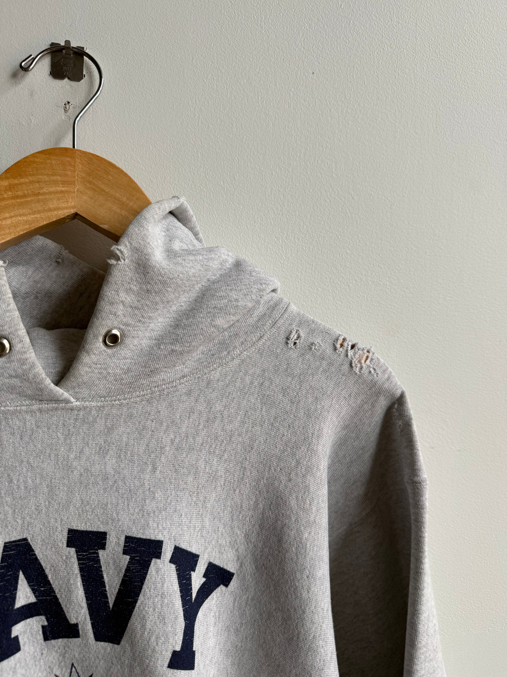 (XL) Navy Reverse Weave Hoodie