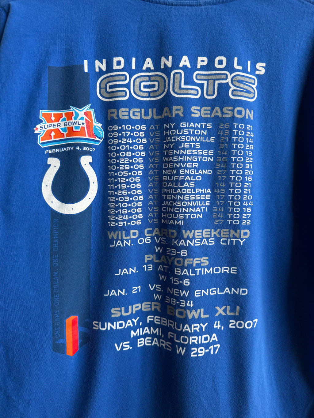 (XL) Indianapolis Colts Super Bowl Tee