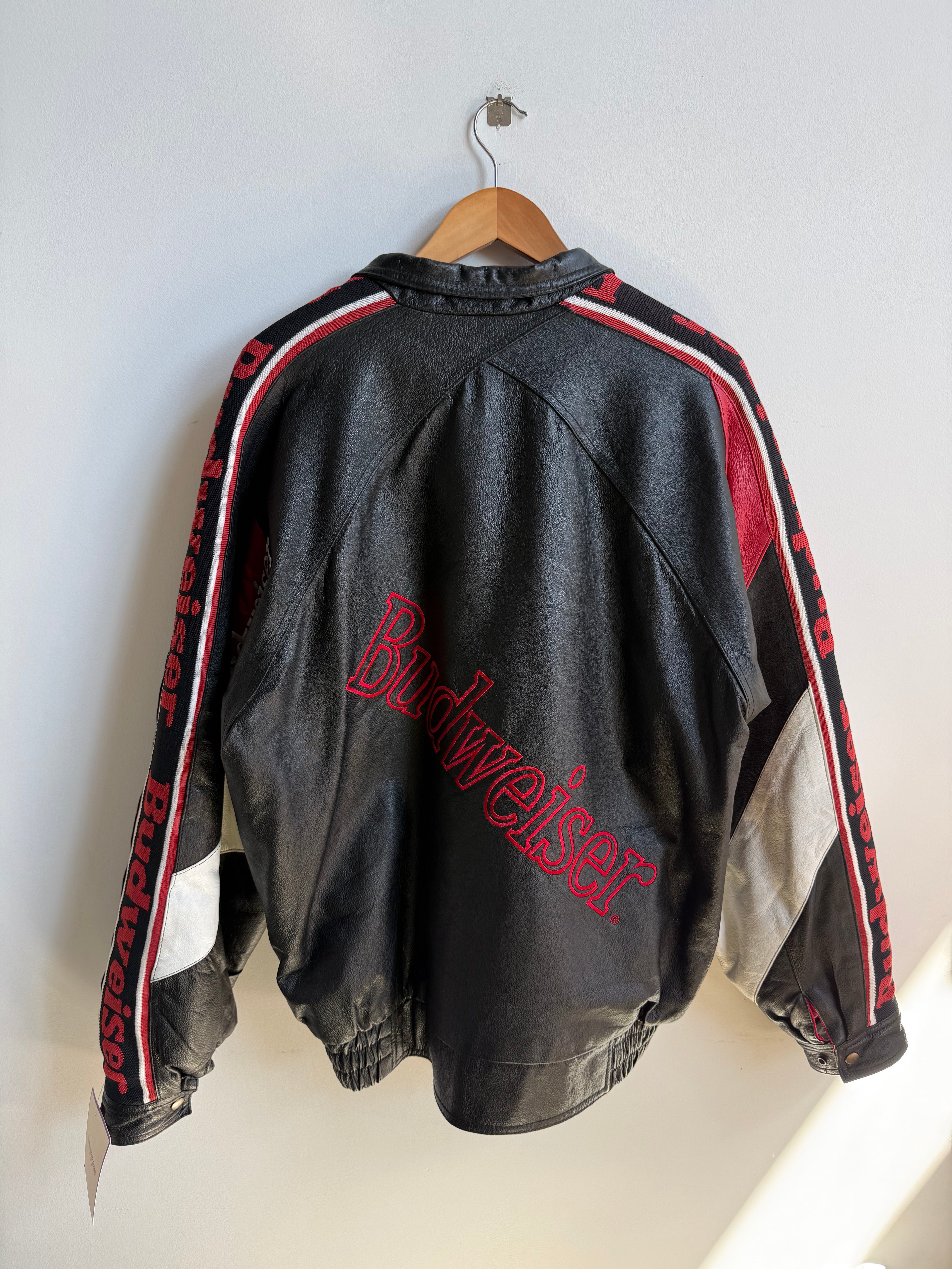 (L) Budweiser Leather Jacket