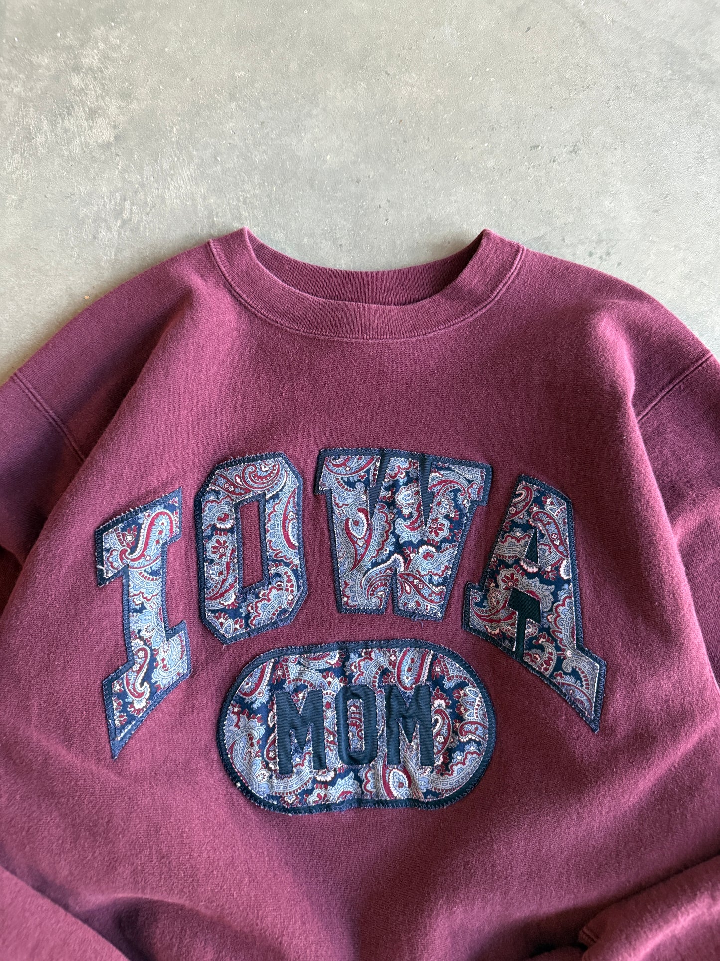 (L) Iowa Mom Champion Reverse Weave Crew