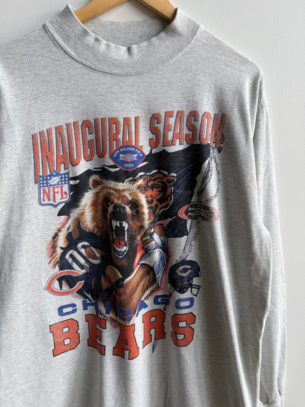 (L) Chicago Bears Mock Neck Tee